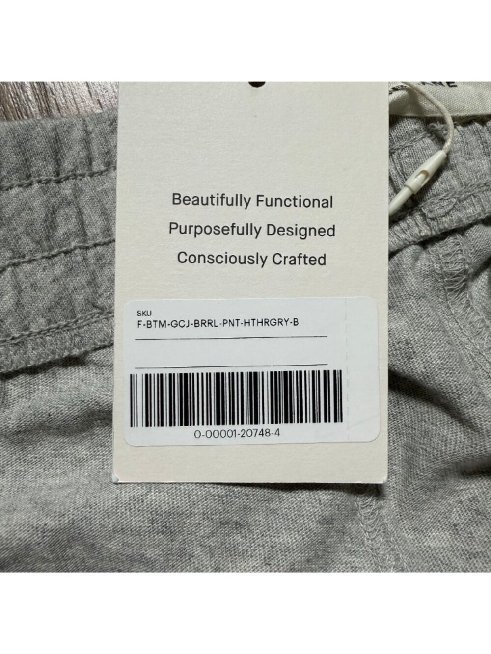 Everlane The Off-Duty Barrel Pant Pale Heather Grey Size XL NWT - Picture 4 of 5